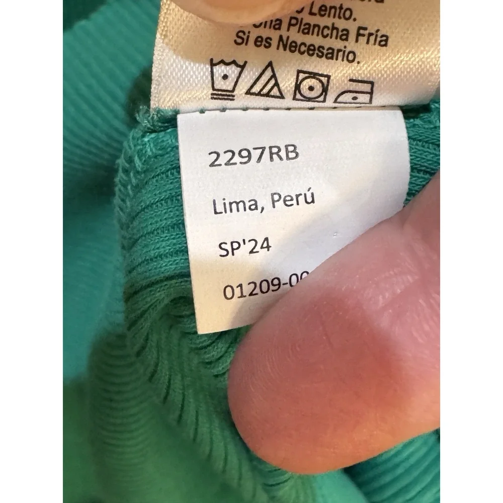 Nation Ltd. Quinn Back Wrap Rib Top‎ Green Size XL